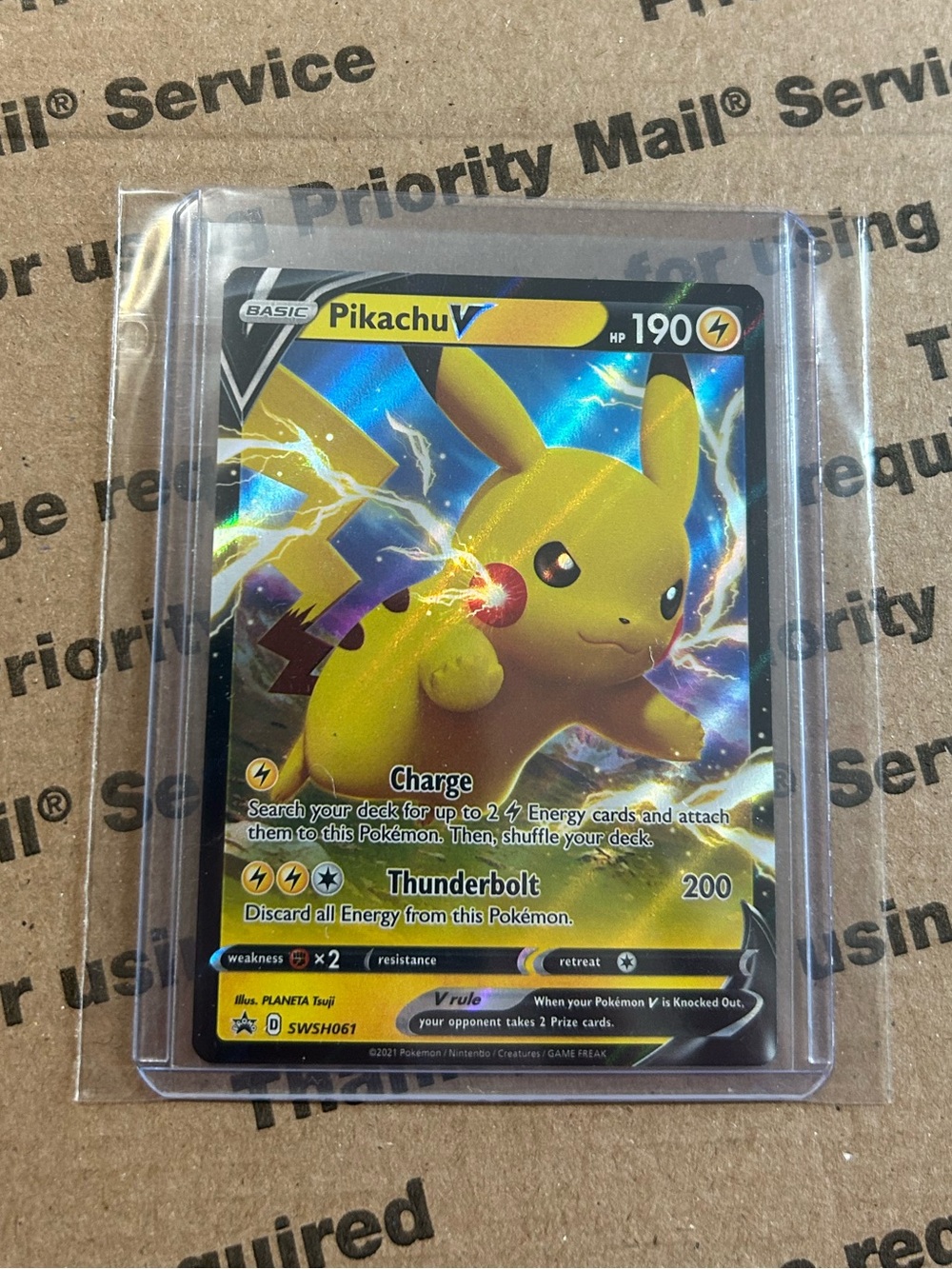 Shining Fates Pikachu V Black Star Promo No. SWSH061